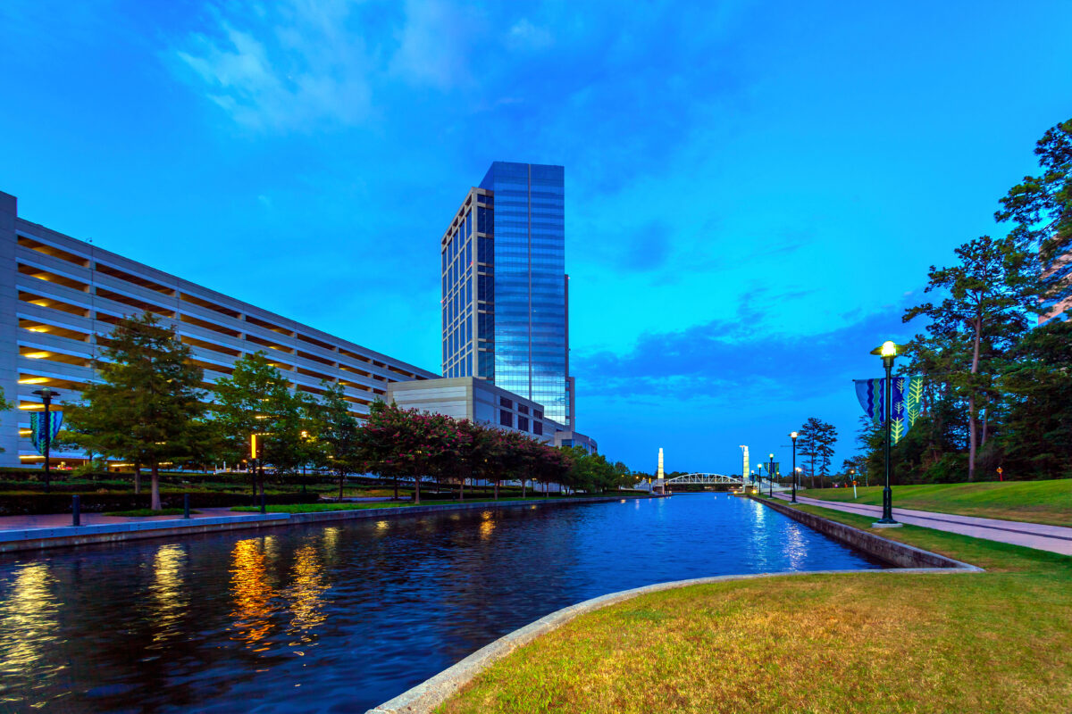 Waterfront View of The Woodlands Community in Texas